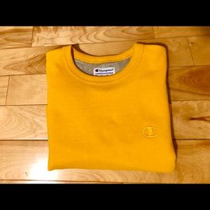 CHAMPION Cropped Yellow Sweater